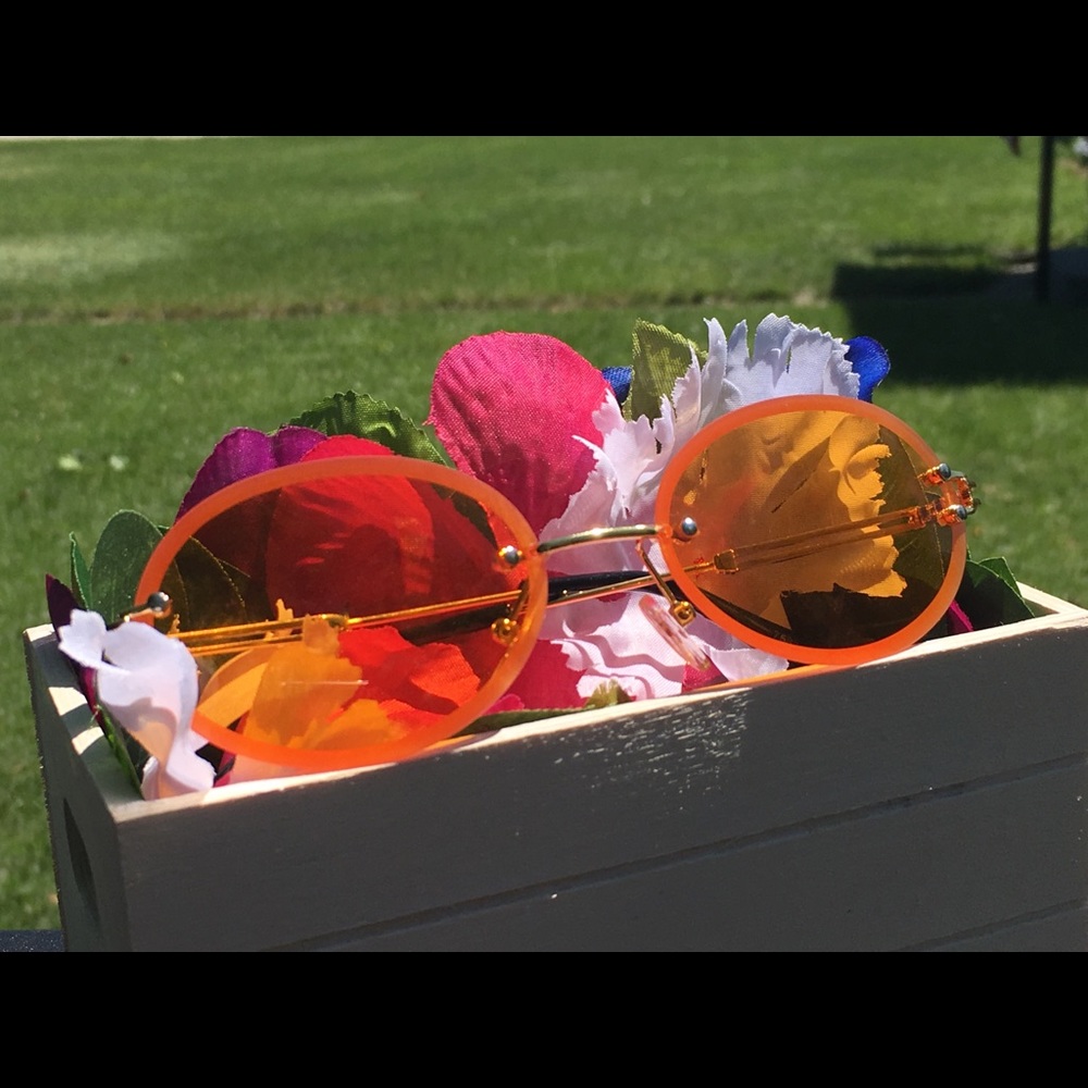 Vibrant Orange Sunglasses